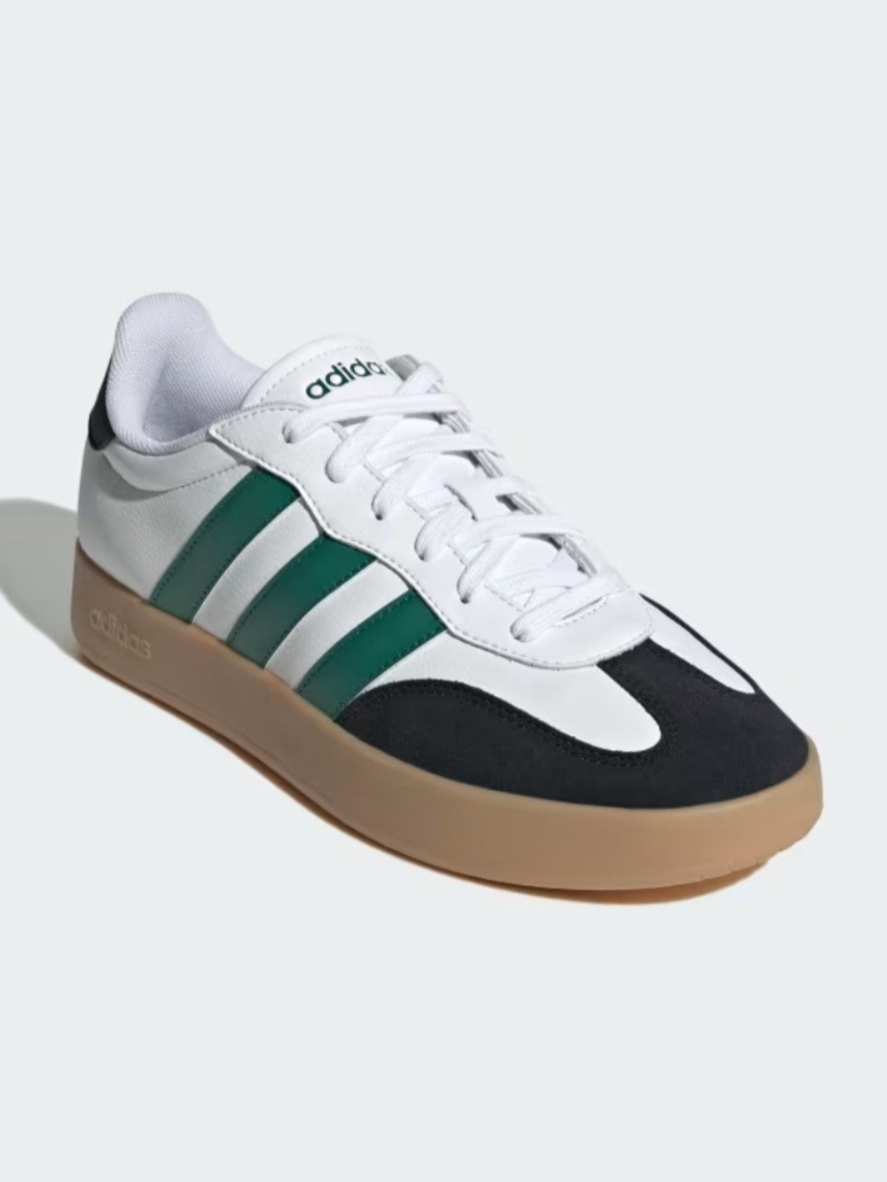 Adidas Barreda Men’s White, Green & Black Retro Skate-Inspired Sneaker Size 13